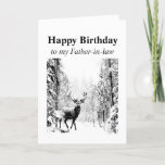 Happy Birthday Father-in-law Vintage Stag, Deer Kaart<br><div class="desc">Happy Birthday Father-in-law Vintage Stag,  Deer Animal,  Wildlife,  Natuur</div>