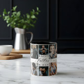 Happy Birthday Father Photo Collage Gift Keepsake Tweekleurige Koffiemok