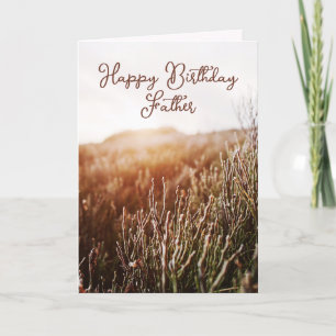 Happy Birthday Father - Rustieke Kaart