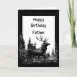 Happy Birthday FATHER Vintage Stag, Deer Animal Kaart<br><div class="desc">Happy Birthday Dad FATHER Vintage Stag,  Deer Animal,  Wildlife,  Natuur</div>