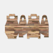 Happy Birthday Faux Wood met Laurel Favor Box Bedankdoosjes (Uitgevouwen)