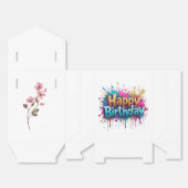 Happy Birthday Favor Boxes Bedankdoosjes (Ongevouwen)