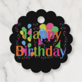 Happy Birthday Favor Labels (Voorkant)