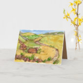 Happy Birthday Favorite Guy Cowboy Hoefijzers Kaart (Gele Bloem)