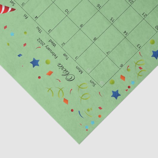 Happy Birthday Februari 2022 Weefselpapier Tissuepapier (Detail)