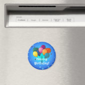 Happy Birthday-feest Magneet (Insitu (Vaatwasser))