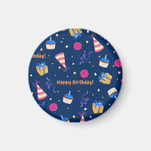 Happy Birthday-feest ontwerp Magneet (Voorkant)