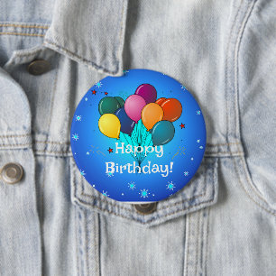 Happy Birthday-feest Ronde Button 4,0 Cm