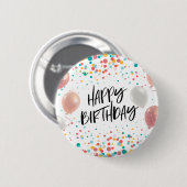Happy Birthday-feest Ronde Button 5,7 Cm (Voorkant /achterkant)