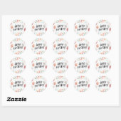 Happy Birthday-feest Ronde Sticker (Vel)