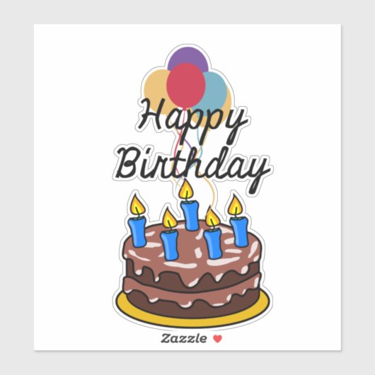 Happy Birthday-feest Sticker (Vel)