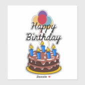 Happy Birthday-feest Sticker (Vel)