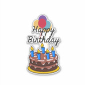 Happy Birthday-feest Sticker (Voorkant)