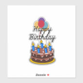 Happy Birthday-feest Sticker (Vel)