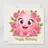 Happy Birthday Feestdagenkaart (Voorkant)