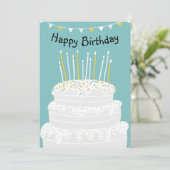 Happy Birthday Feestdagenkaart (Staand voorkant)