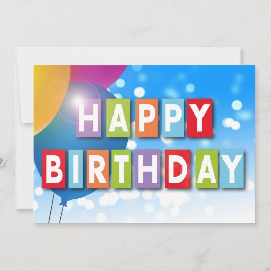 Happy Birthday Feestdagenkaart (Voorkant)