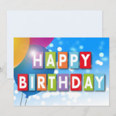 Happy Birthday Feestdagenkaart (Voorkant / Achterkant)