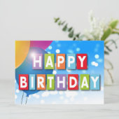 Happy Birthday Feestdagenkaart (Staand voorkant)