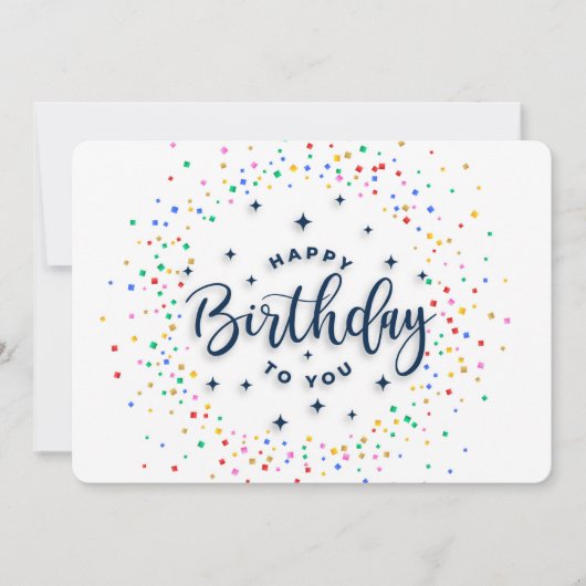 Happy Birthday Feestdagenkaart (Voorkant)