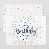 Happy Birthday Feestdagenkaart (Voorkant / Achterkant)