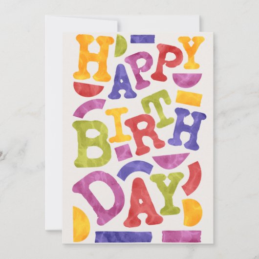 HAPPY BIRTHDAY FEESTDAGENKAART (Voorkant)