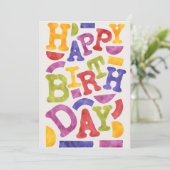 HAPPY BIRTHDAY FEESTDAGENKAART (Staand voorkant)
