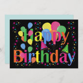 Happy Birthday Feestdagenkaart (Voorkant / Achterkant)