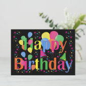 Happy Birthday Feestdagenkaart (Staand voorkant)