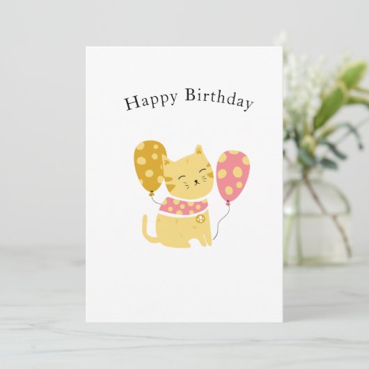 Happy Birthday Feestdagenkaart (Staand voorkant)