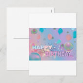 Happy Birthday Feestdagenkaart (Voorkant / Achterkant)