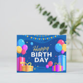 Happy Birthday Feestdagenkaart (Staand voorkant)