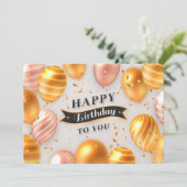 Happy Birthday Feestdagenkaart (Staand voorkant)