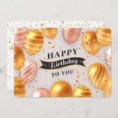 Happy Birthday Feestdagenkaart (Voorkant / Achterkant)