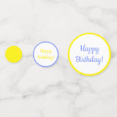 Happy Birthday - Feestdier cavia Confetti (Achterkanten)