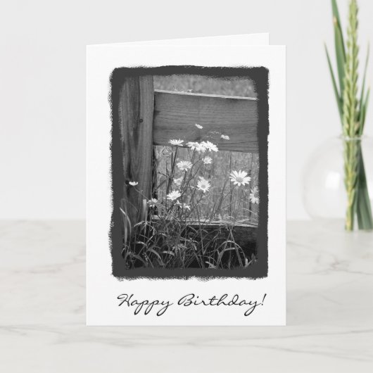 Happy Birthday Fence Kaart (Voorkant)
