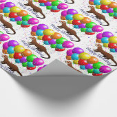 Happy Birthday Ferret Gift Wrap Cadeaupapier (Hoek)