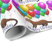 Happy Birthday Ferret Gift Wrap Cadeaupapier (Rol Hoek)