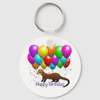 Happy Birthday Ferret Sleutelhanger