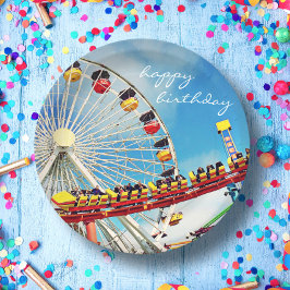 Happy Birthday Ferris Wheel Roller Onderzetter Fot Papieren Bordje