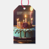 Happy Birthday Festive Cake Cadeaulabel (Achterkant)