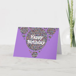 Happy Birthday Festive Colorful Glitter Confetti Kaart