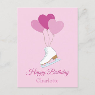 Happy Birthday Figure Skating Postcard Briefkaart