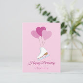Happy Birthday Figure Skating Postcard Briefkaart (Staand voorkant)