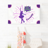 Happy Birthday Figuur die Gepersonaliseerd Skating Spandoek (Insitu)