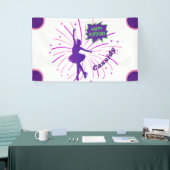 Happy Birthday Figuur die Gepersonaliseerd Skating Spandoek (Beurs)