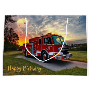 Happy Birthday Fire Engine Groot Cadeauzakje