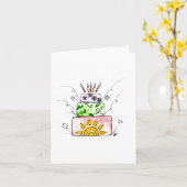 Happy Birthday Fireworks Kaart (Gele Bloem)