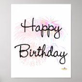 Happy Birthday Firworks Poster (Voorkant)