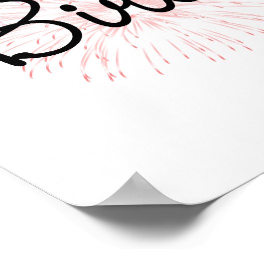 Happy Birthday Firworks Poster (Hoek)